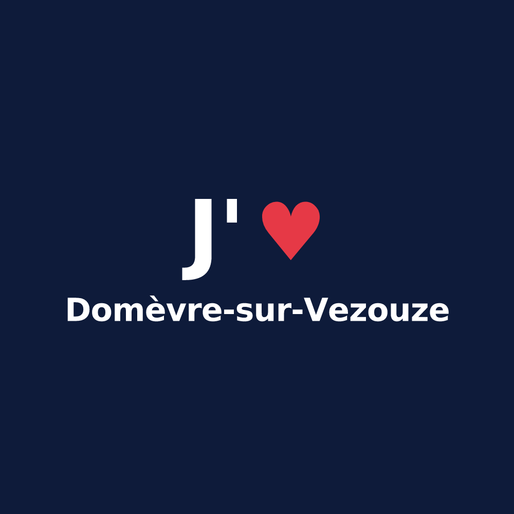 T-shirt personnalisé Domèvre-sur-Vezouze — design J'aime Domèvre-sur-Vezouze