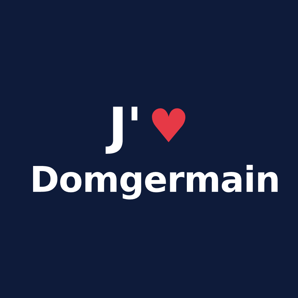 T-shirt personnalisé Domgermain — design J'aime Domgermain