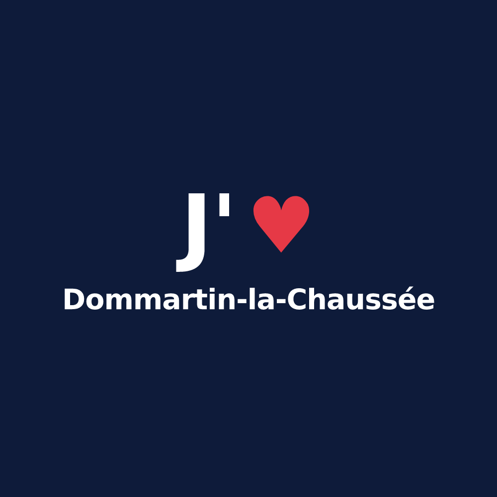 T-shirt personnalisé Dommartin-la-Chaussée — design J'aime Dommartin-la-Chaussée