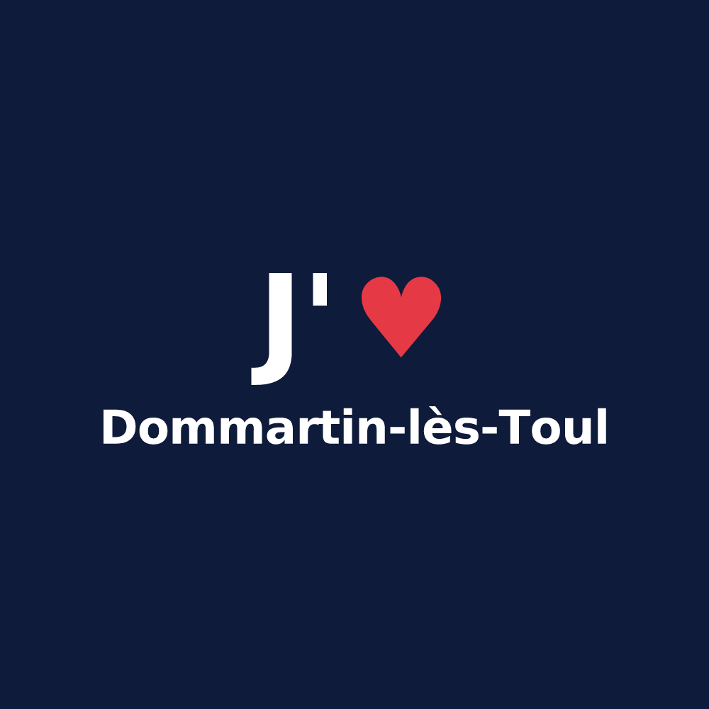 T-shirt personnalisé Dommartin-lès-Toul — design J'aime Dommartin-lès-Toul