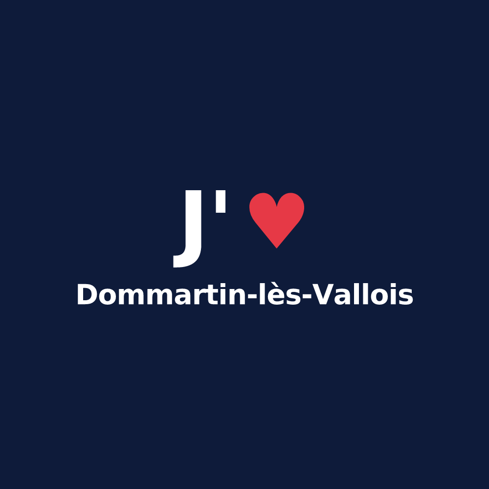 T-shirt personnalisé Dommartin-lès-Vallois — design J'aime Dommartin-lès-Vallois
