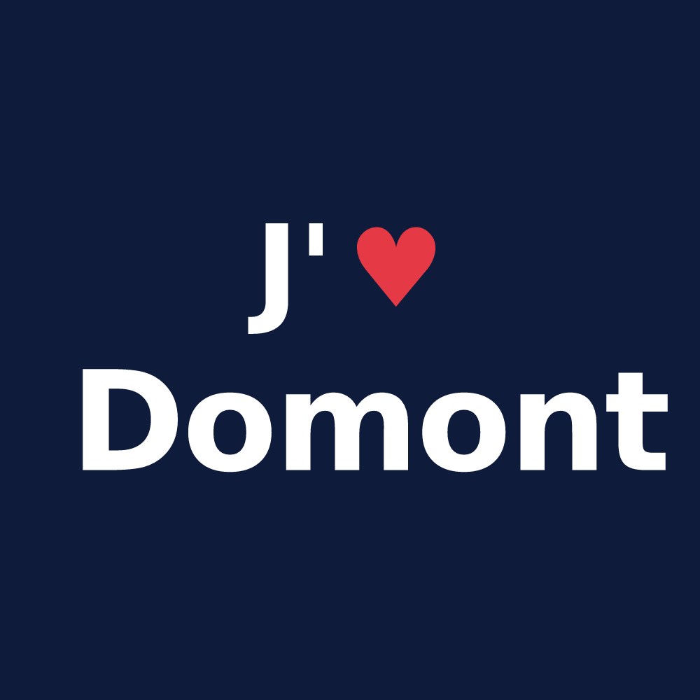 T-shirt personnalisé Domont — design J'aime Domont