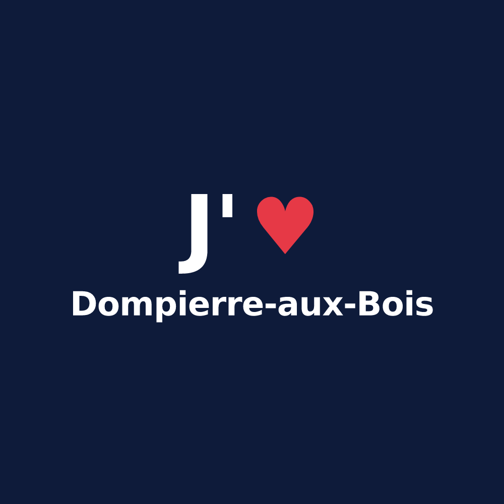 T-shirt personnalisé Dompierre-aux-Bois — design J'aime Dompierre-aux-Bois