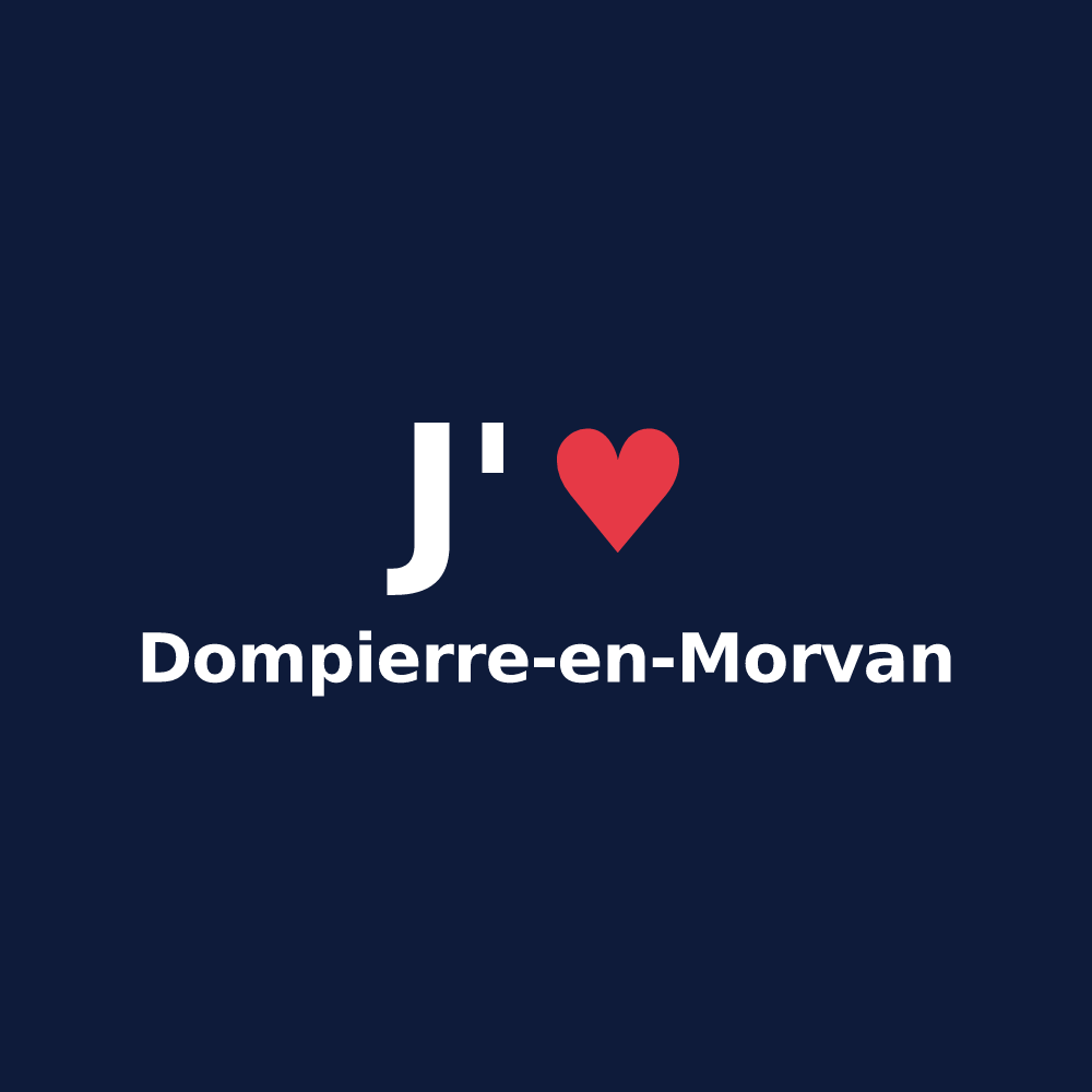 T-shirt personnalisé Dompierre-en-Morvan — design J'aime Dompierre-en-Morvan