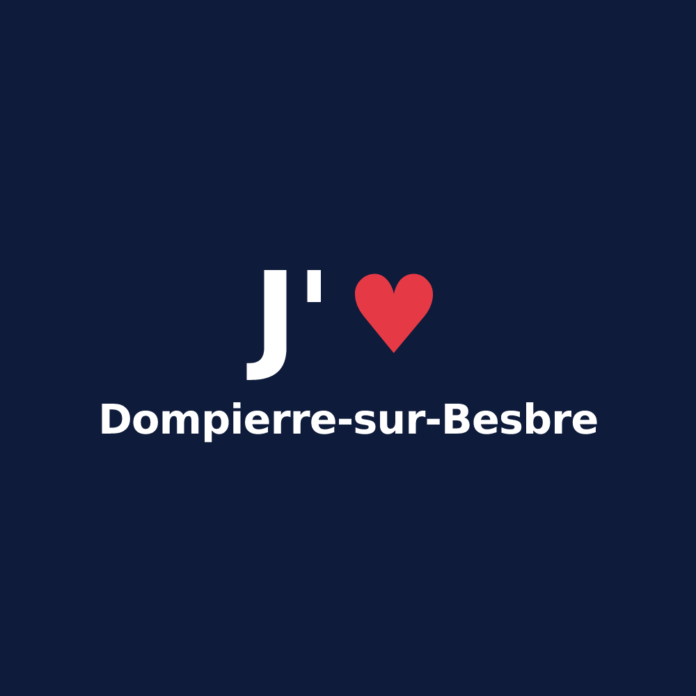 T-shirt personnalisé Dompierre-sur-Besbre — design J'aime Dompierre-sur-Besbre