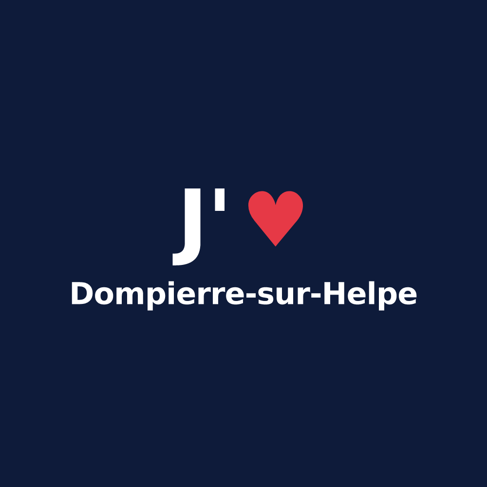 T-shirt personnalisé Dompierre-sur-Helpe — design J'aime Dompierre-sur-Helpe