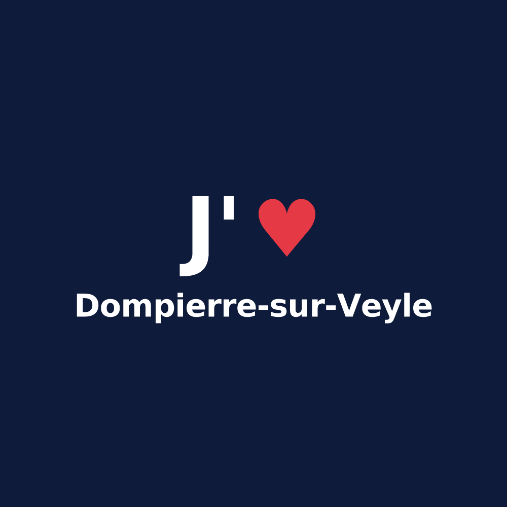 T-shirt personnalisé Dompierre-sur-Veyle — design J'aime Dompierre-sur-Veyle