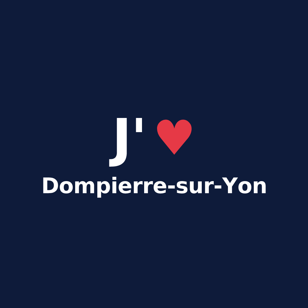 T-shirt personnalisé Dompierre-sur-Yon — design J'aime Dompierre-sur-Yon