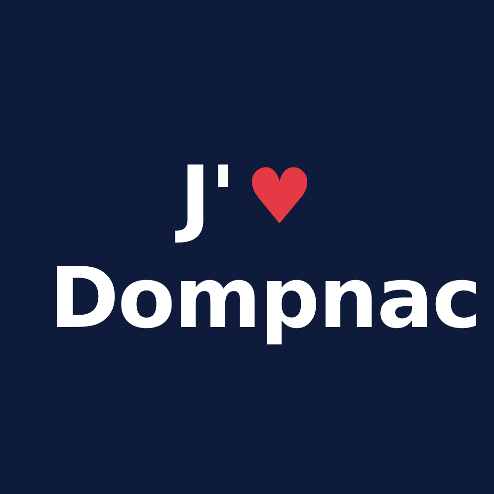 T-shirt personnalisé Dompnac — design J'aime Dompnac