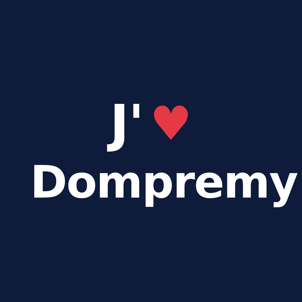 T-shirt personnalisé Dompremy — design J'aime Dompremy