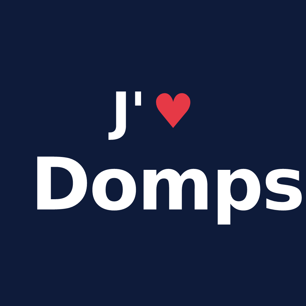 T-shirt personnalisé Domps — design J'aime Domps