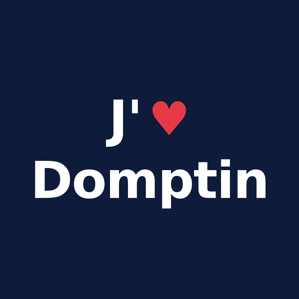 T-shirt personnalisé Domptin — design J'aime Domptin