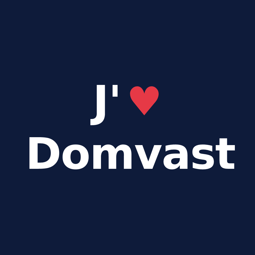 T-shirt personnalisé Domvast — design J'aime Domvast
