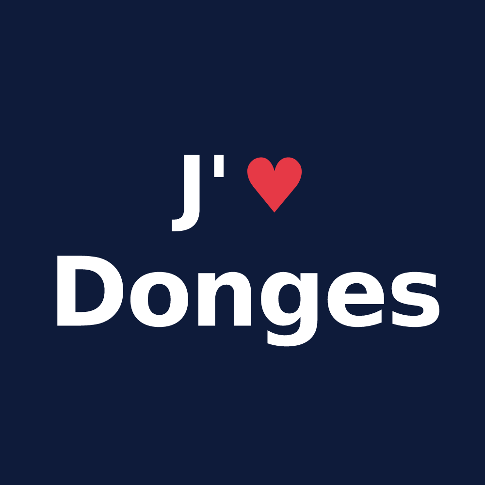 T-shirt personnalisé Donges — design J'aime Donges