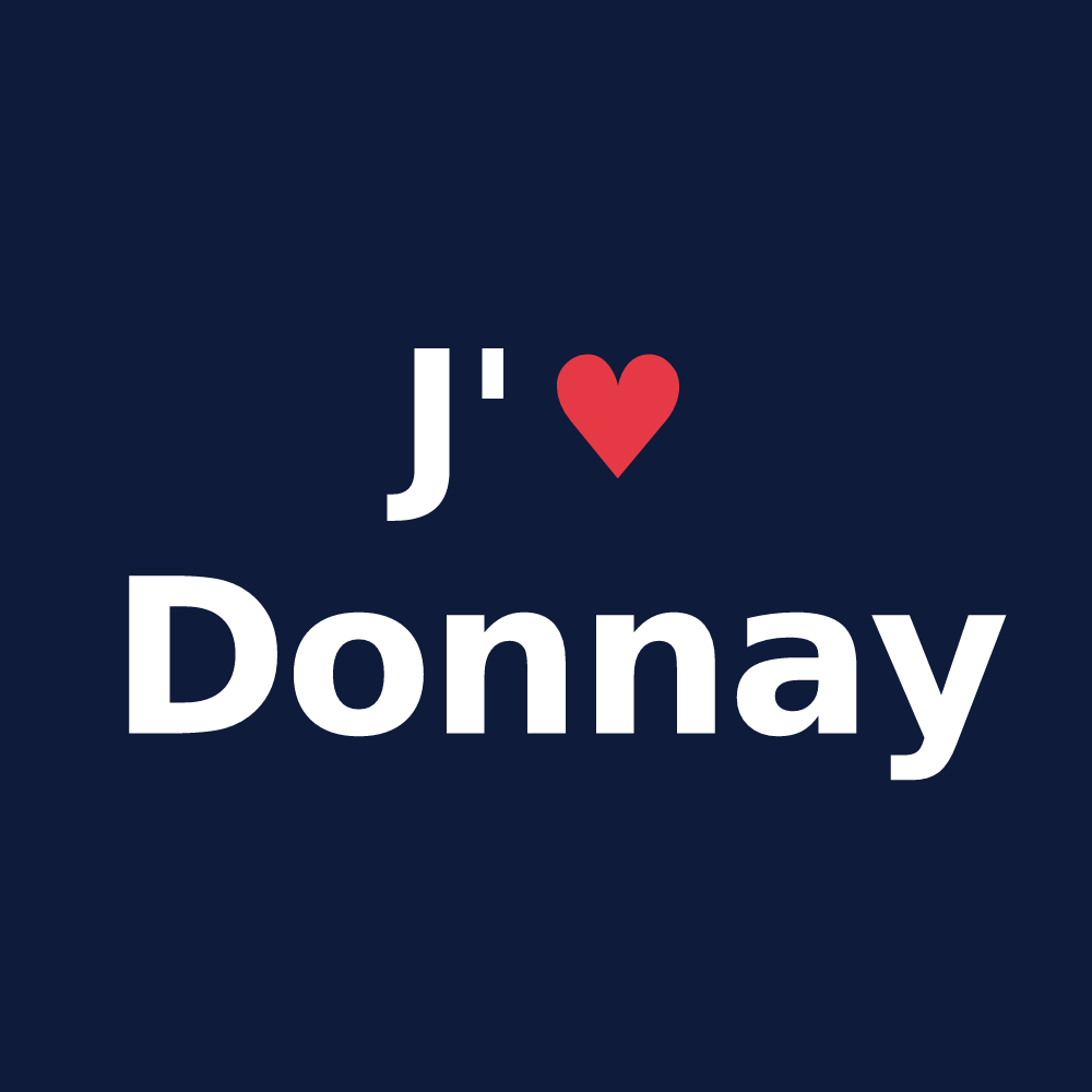 T-shirt personnalisé Donnay — design J'aime Donnay