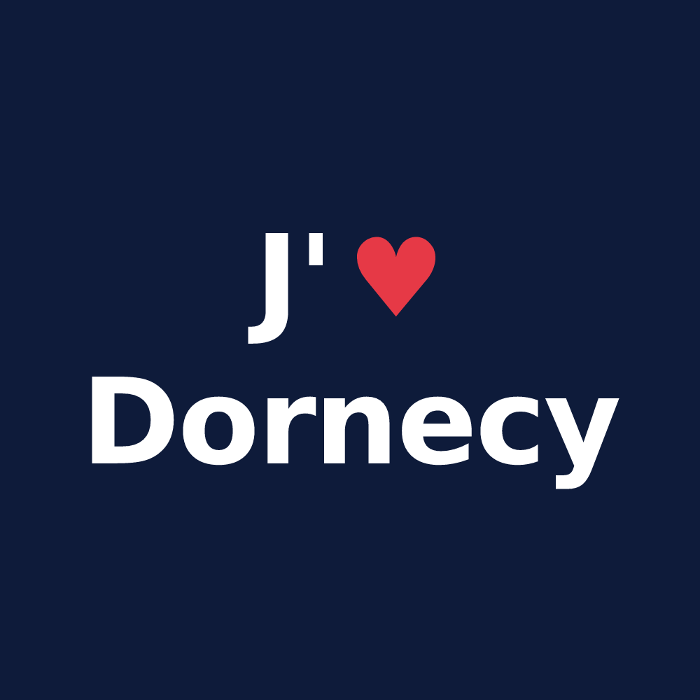 T-shirt personnalisé Dornecy — design J'aime Dornecy