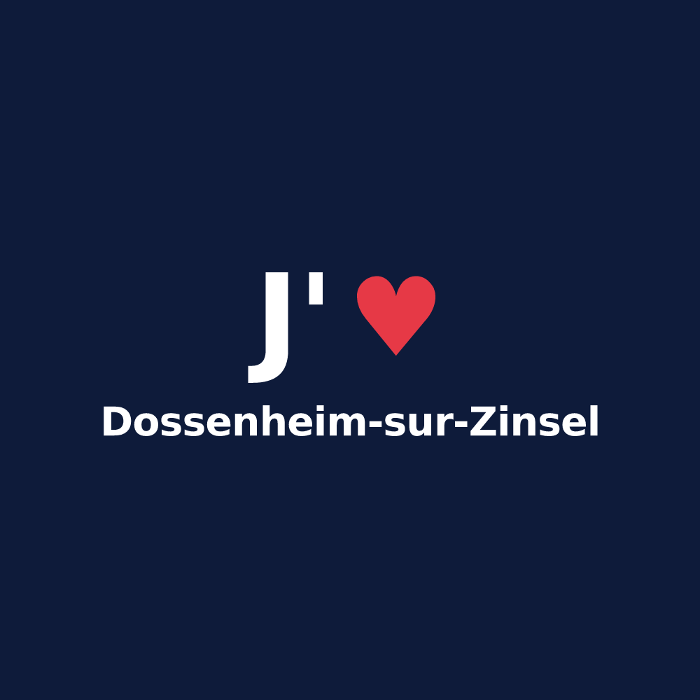 T-shirt personnalisé Dossenheim-sur-Zinsel — design J'aime Dossenheim-sur-Zinsel