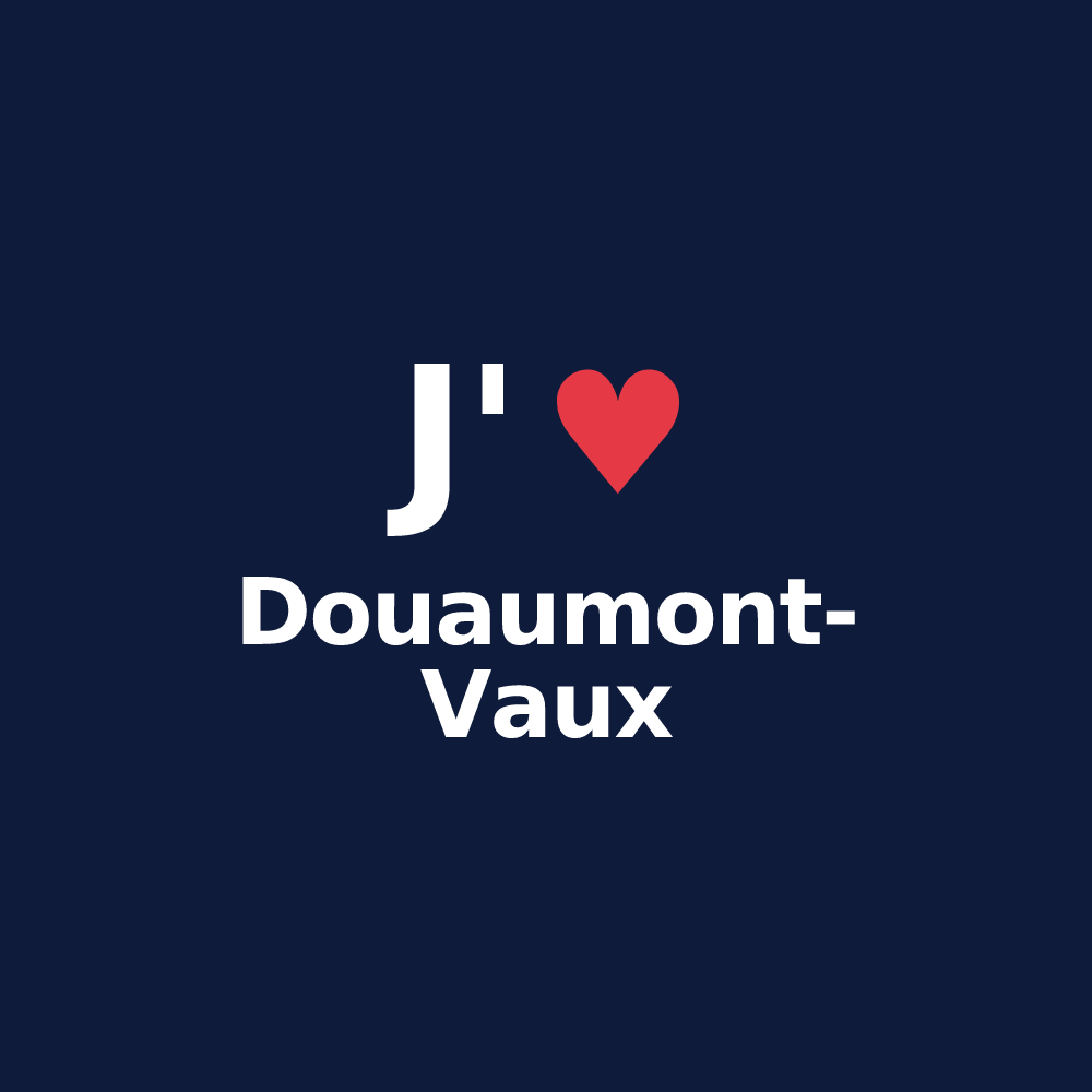 T-shirt personnalisé Douaumont-Vaux — design J'aime Douaumont-Vaux