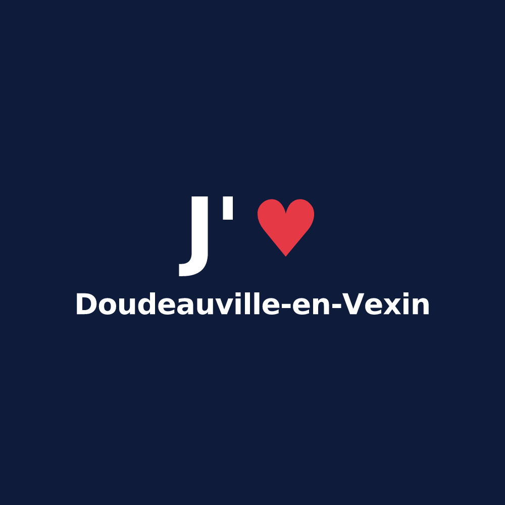 T-shirt personnalisé Doudeauville-en-Vexin — design J'aime Doudeauville-en-Vexin