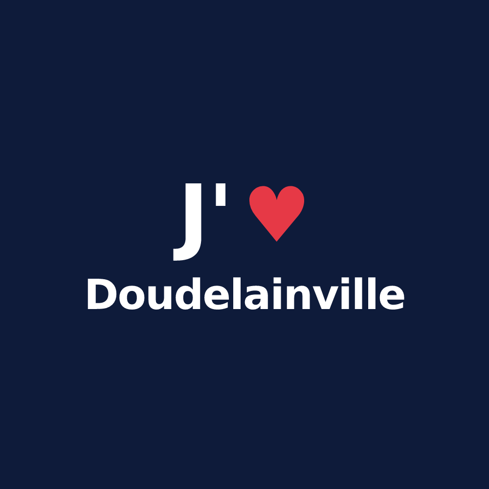 T-shirt personnalisé Doudelainville — design J'aime Doudelainville