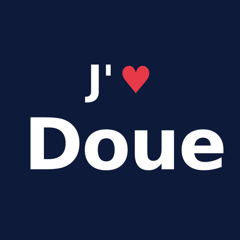 T-shirt personnalisé Doue — design J'aime Doue