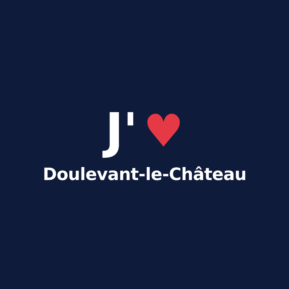 T-shirt personnalisé Doulevant-le-Château — design J'aime Doulevant-le-Château