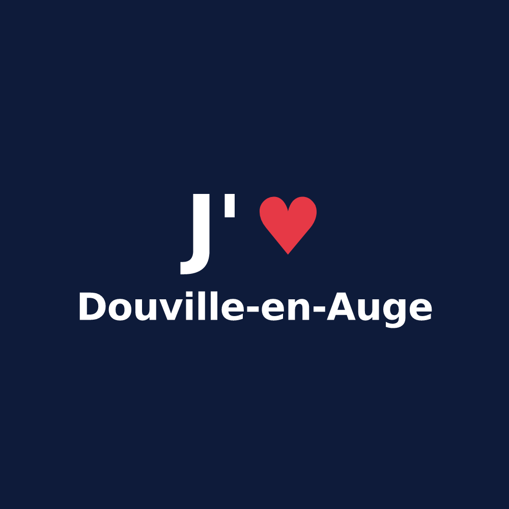 T-shirt personnalisé Douville-en-Auge — design J'aime Douville-en-Auge