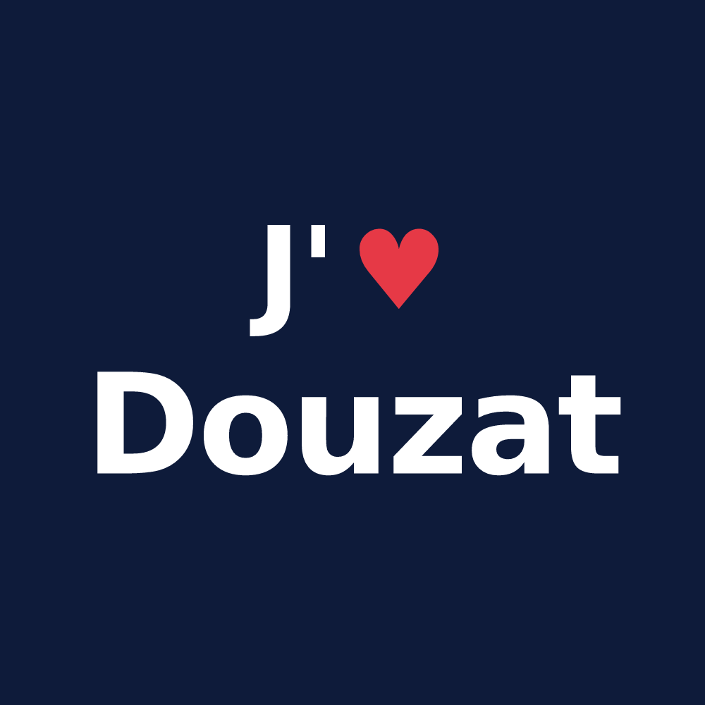 T-shirt personnalisé Douzat — design J'aime Douzat