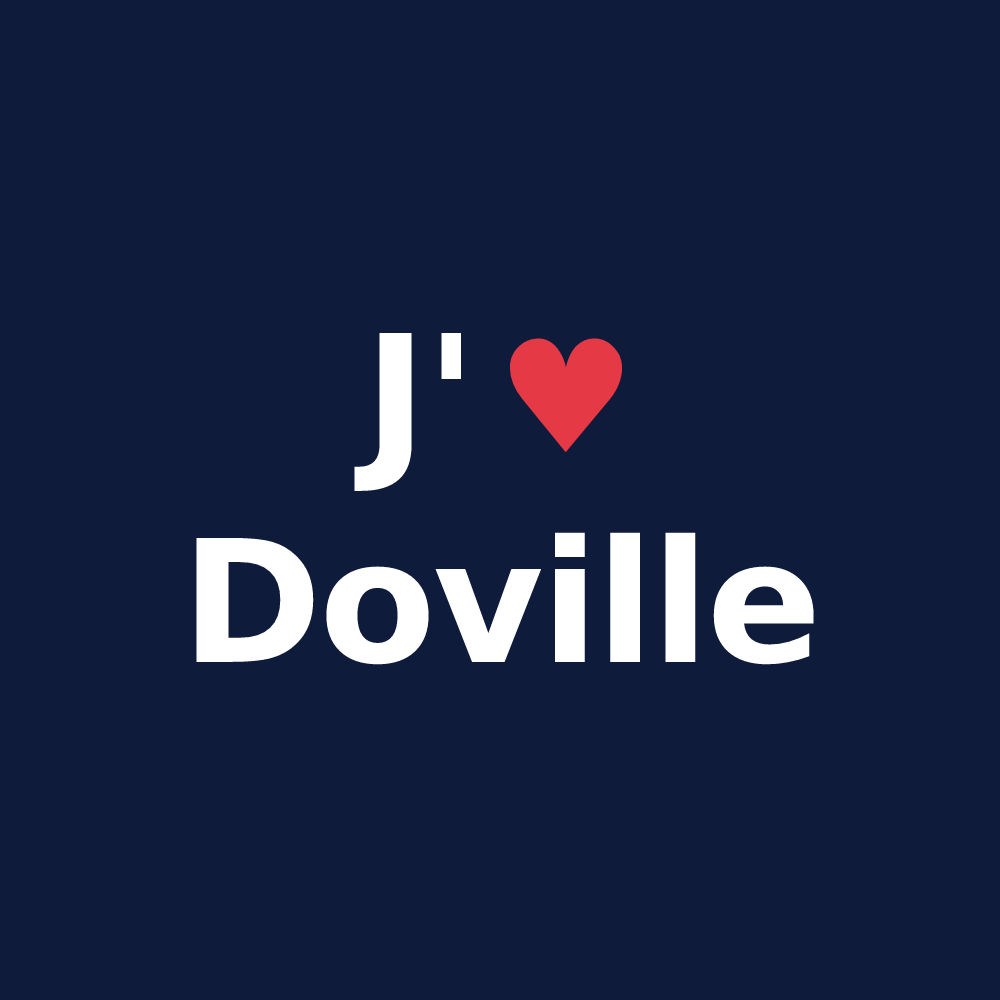 T-shirt personnalisé Doville — design J'aime Doville