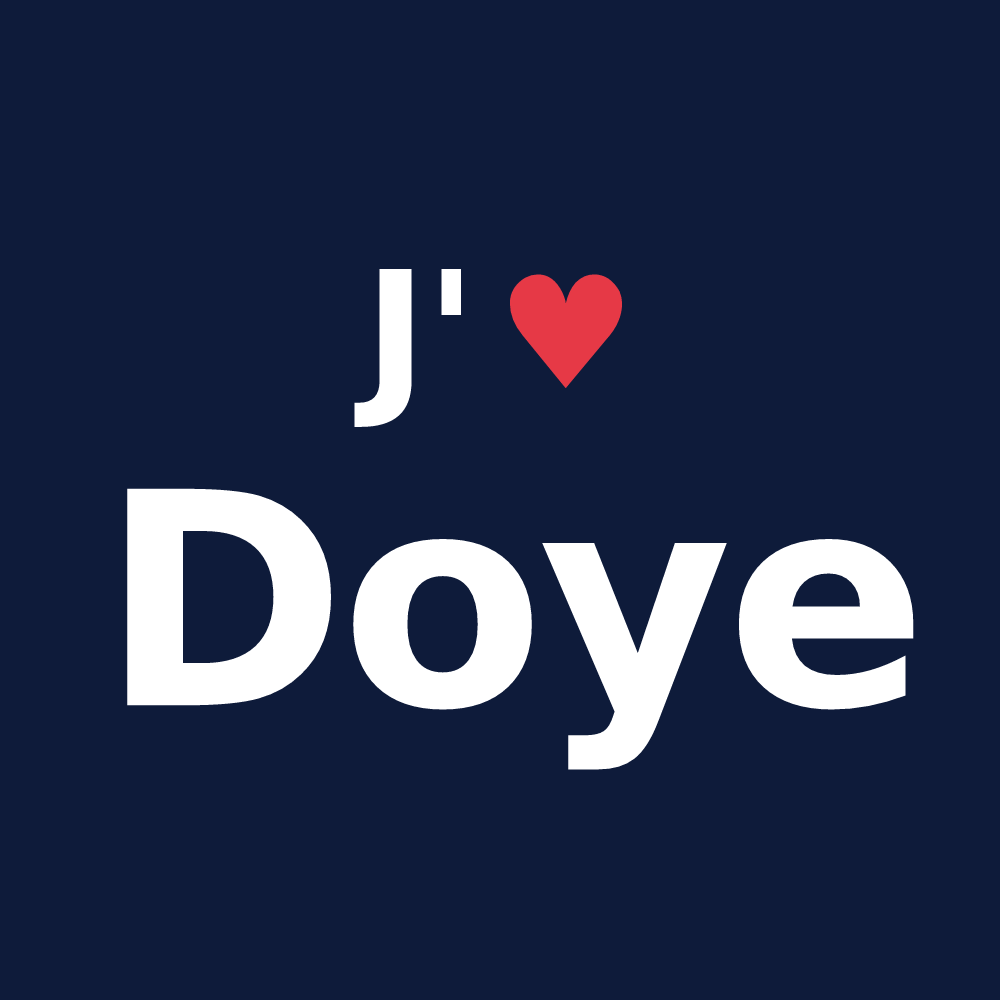 T-shirt personnalisé Doye — design J'aime Doye