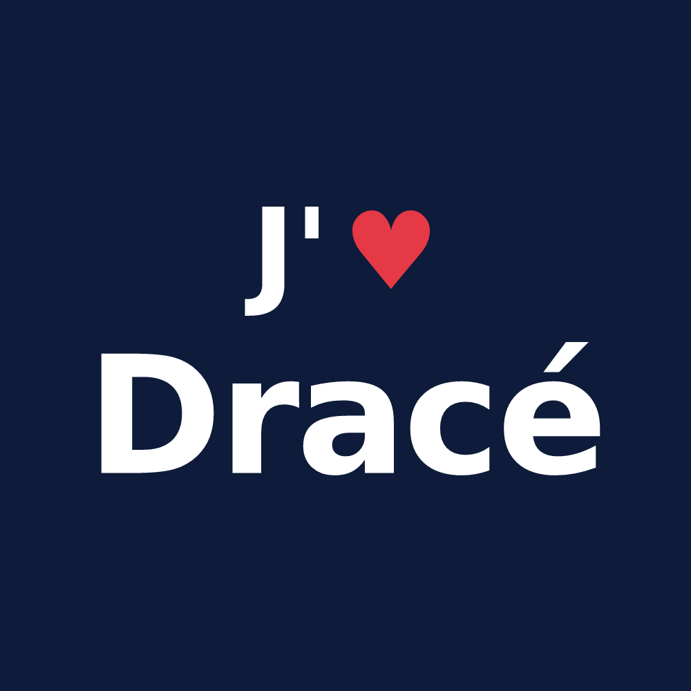 T-shirt personnalisé Dracé — design J'aime Dracé