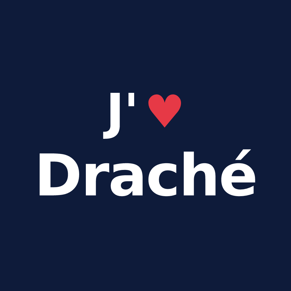 T-shirt personnalisé Draché — design J'aime Draché