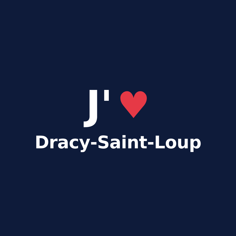 T-shirt personnalisé Dracy-Saint-Loup — design J'aime Dracy-Saint-Loup