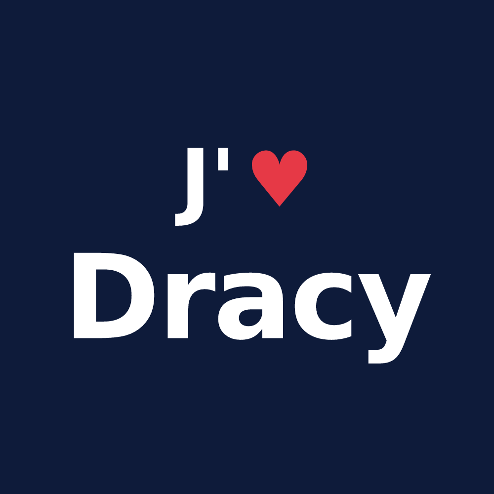 T-shirt personnalisé Dracy — design J'aime Dracy