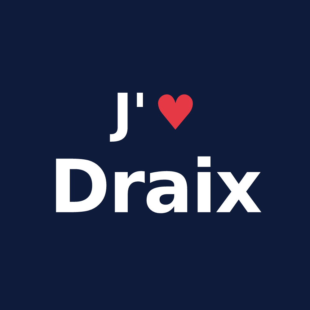 T-shirt personnalisé Draix — design J'aime Draix