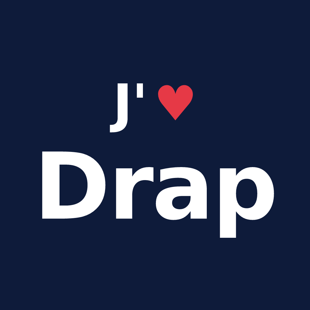 T-shirt personnalisé Drap — design J'aime Drap