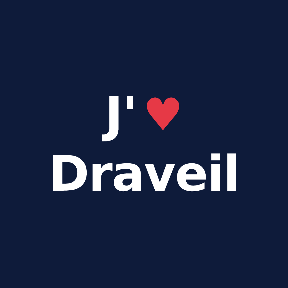 T-shirt personnalisé Draveil — design J'aime Draveil