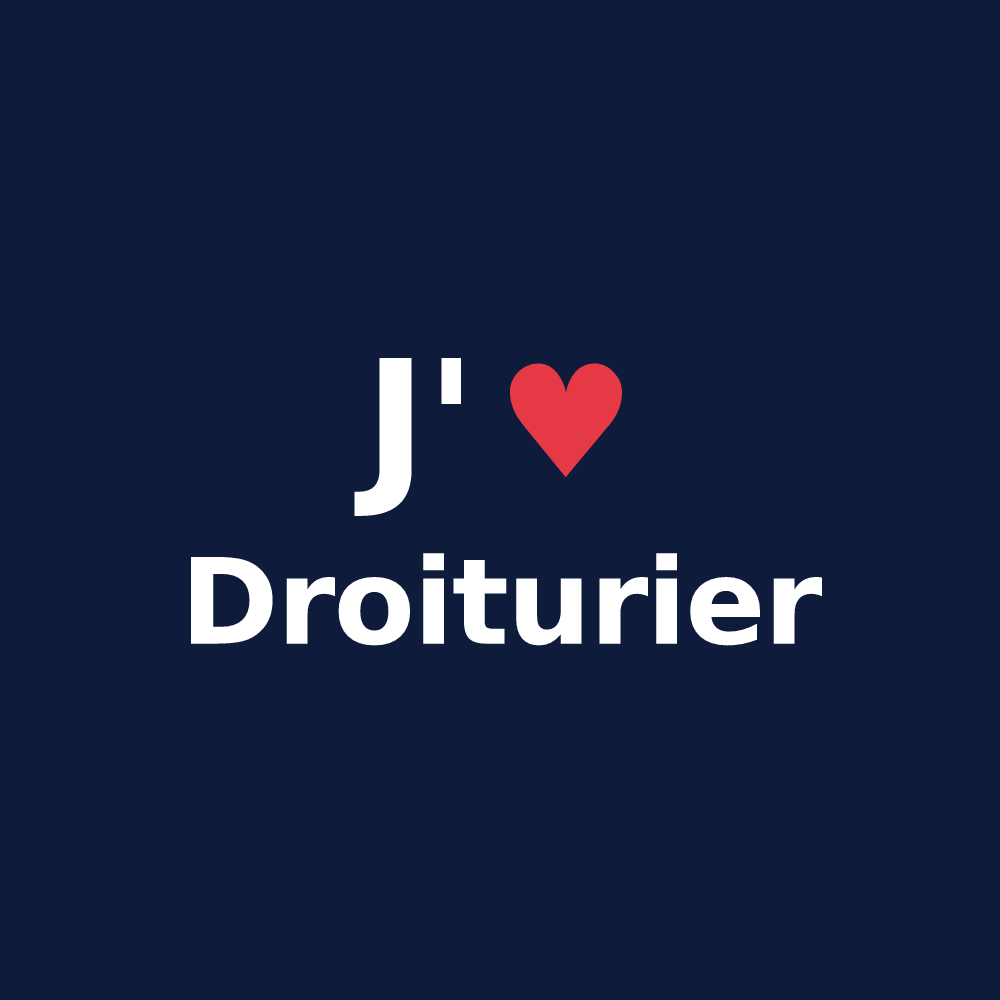 T-shirt personnalisé Droiturier — design J'aime Droiturier
