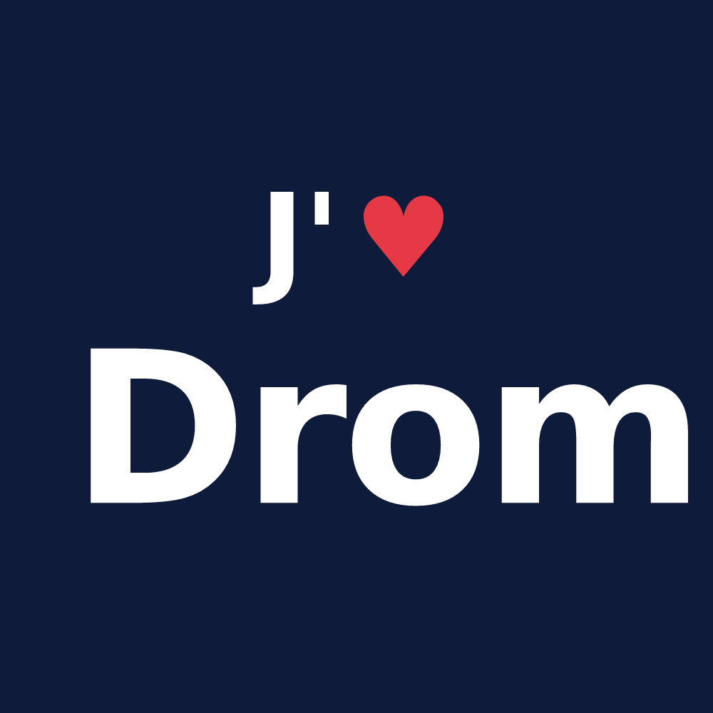T-shirt personnalisé Drom — design J'aime Drom