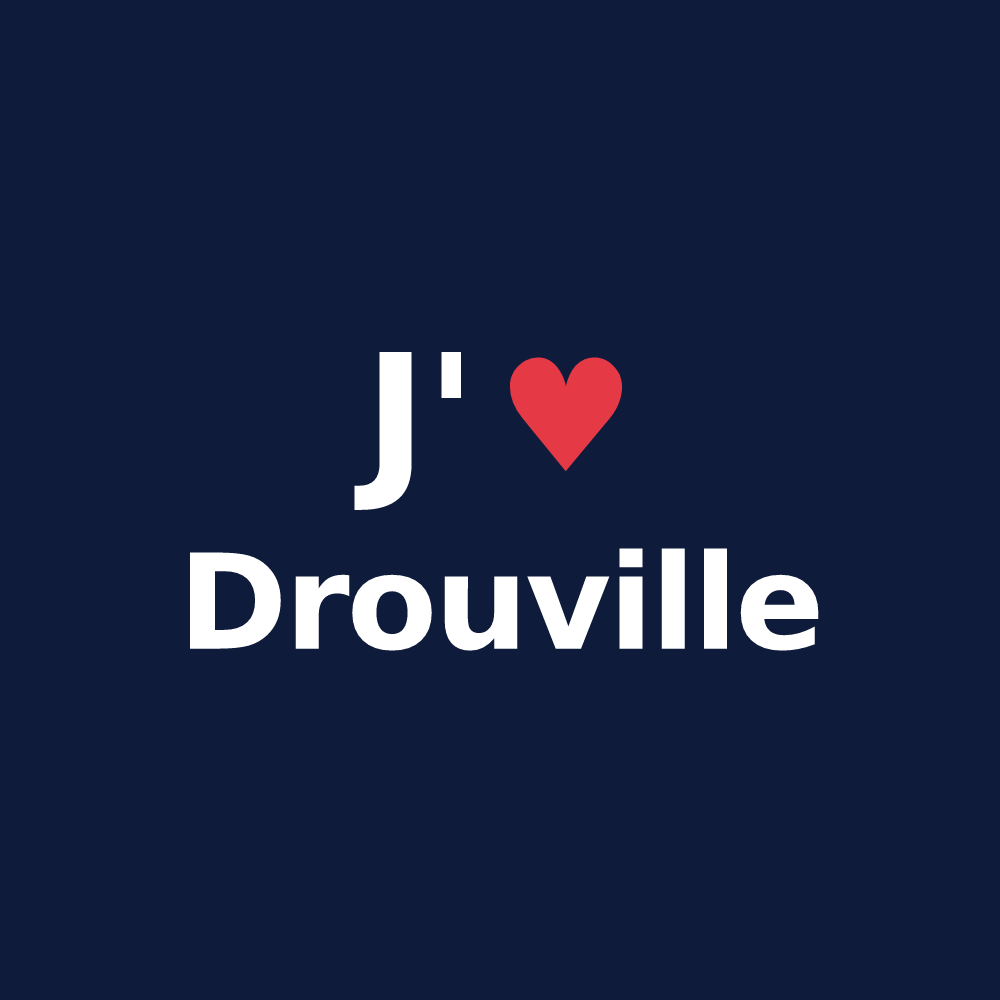 T-shirt personnalisé Drouville — design J'aime Drouville
