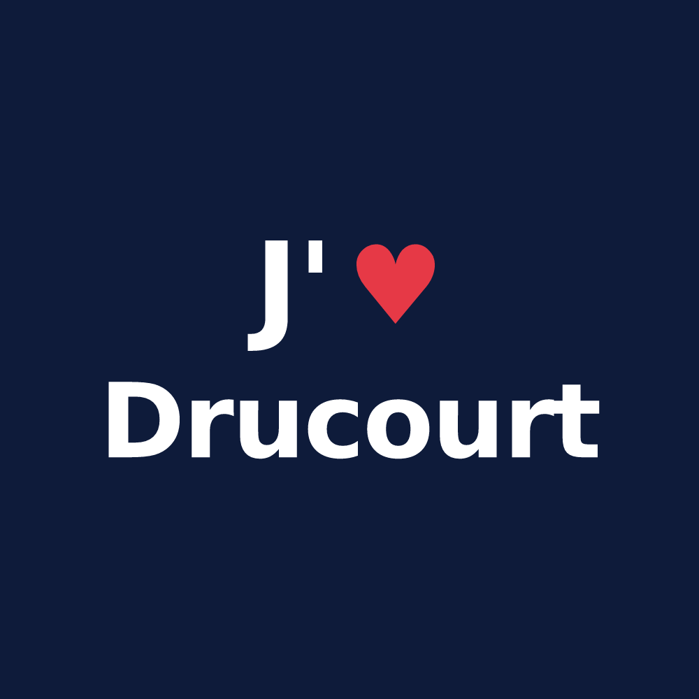 T-shirt personnalisé Drucourt — design J'aime Drucourt