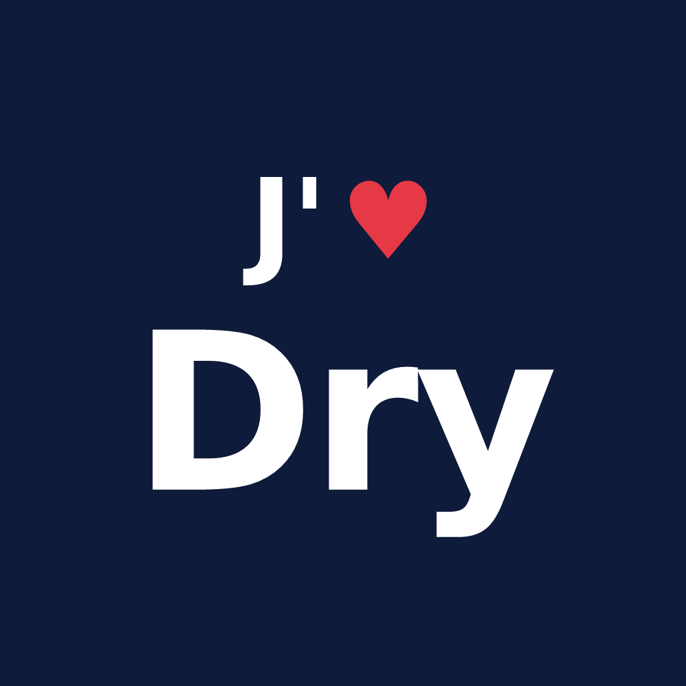 T-shirt personnalisé Dry — design J'aime Dry