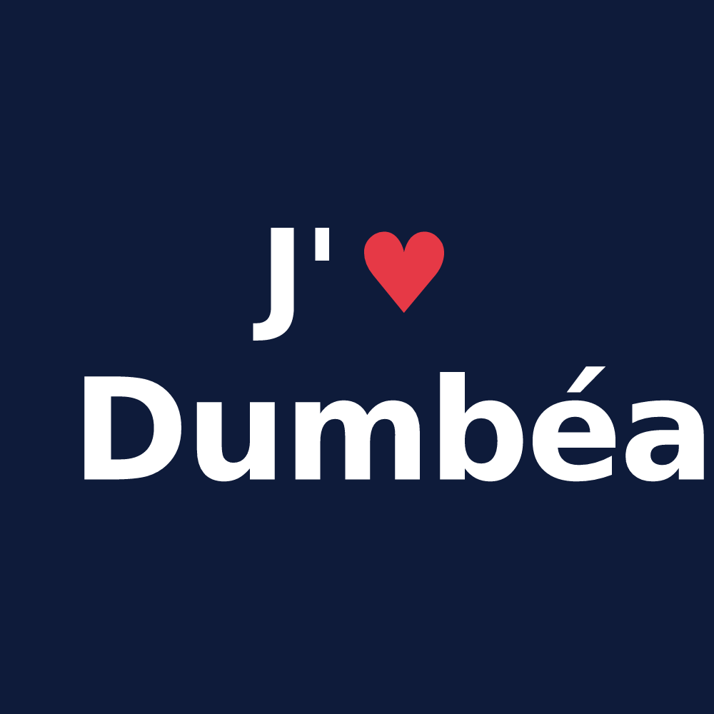 T-shirt personnalisé Dumbéa — design J'aime Dumbéa