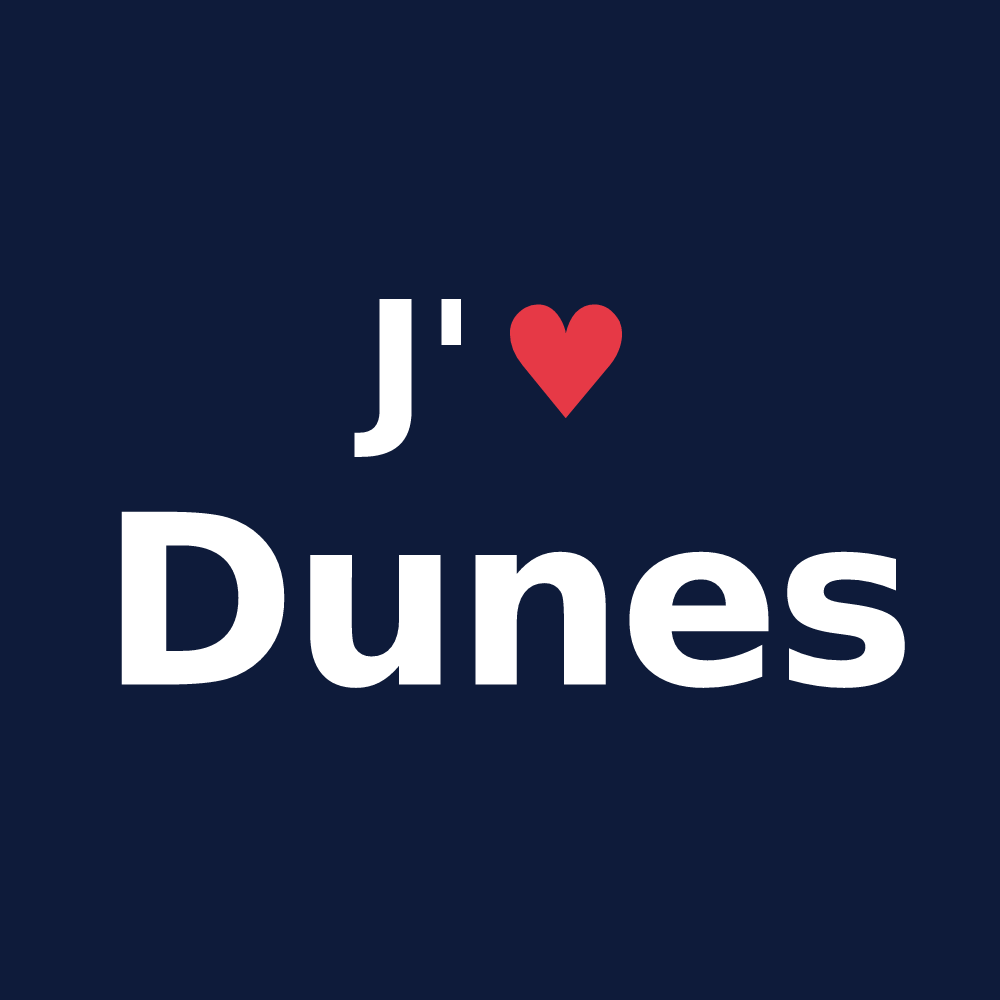 T-shirt personnalisé Dunes — design J'aime Dunes