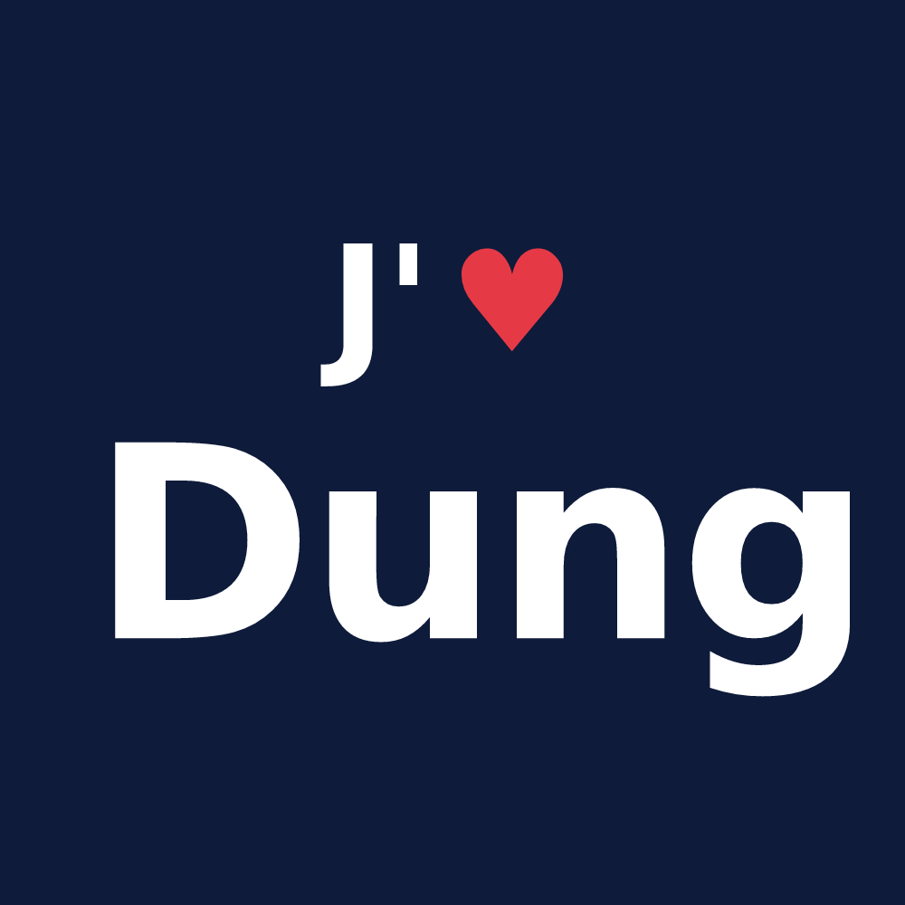T-shirt personnalisé Dung — design J'aime Dung