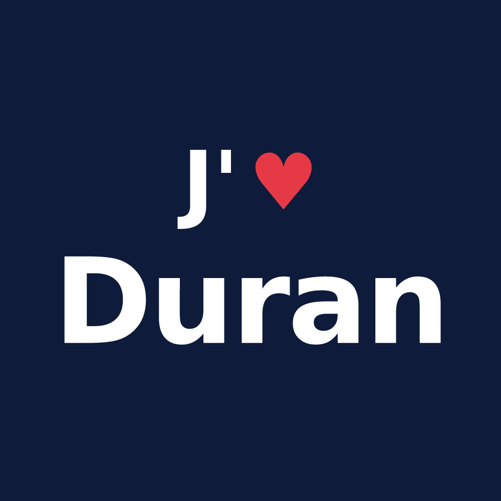 T-shirt personnalisé Duran — design J'aime Duran