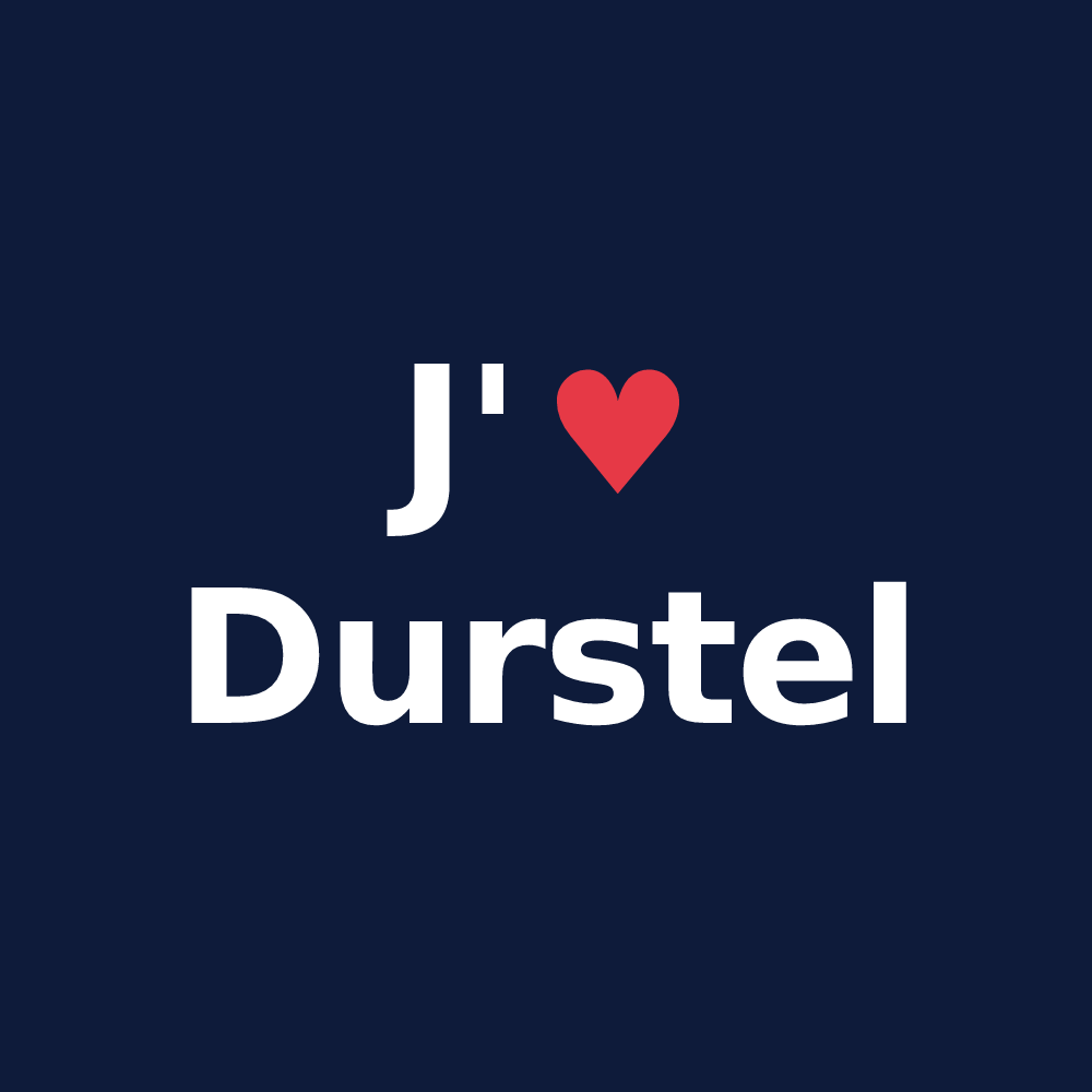 T-shirt personnalisé Durstel — design J'aime Durstel
