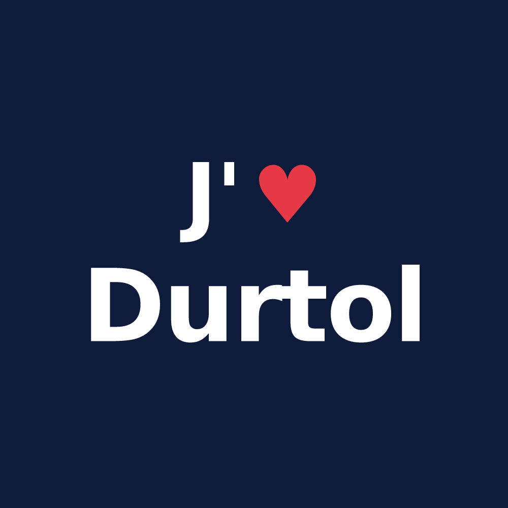 T-shirt personnalisé Durtol — design J'aime Durtol