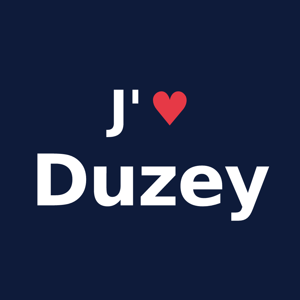 T-shirt personnalisé Duzey — design J'aime Duzey