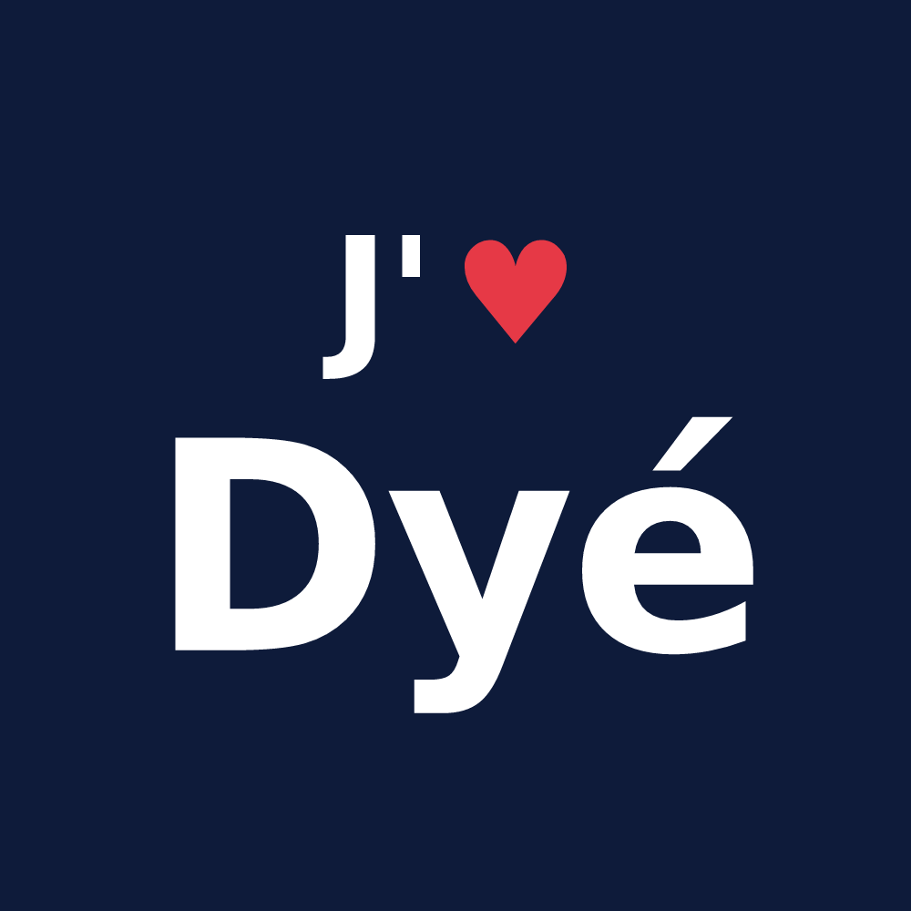 T-shirt personnalisé Dyé — design J'aime Dyé